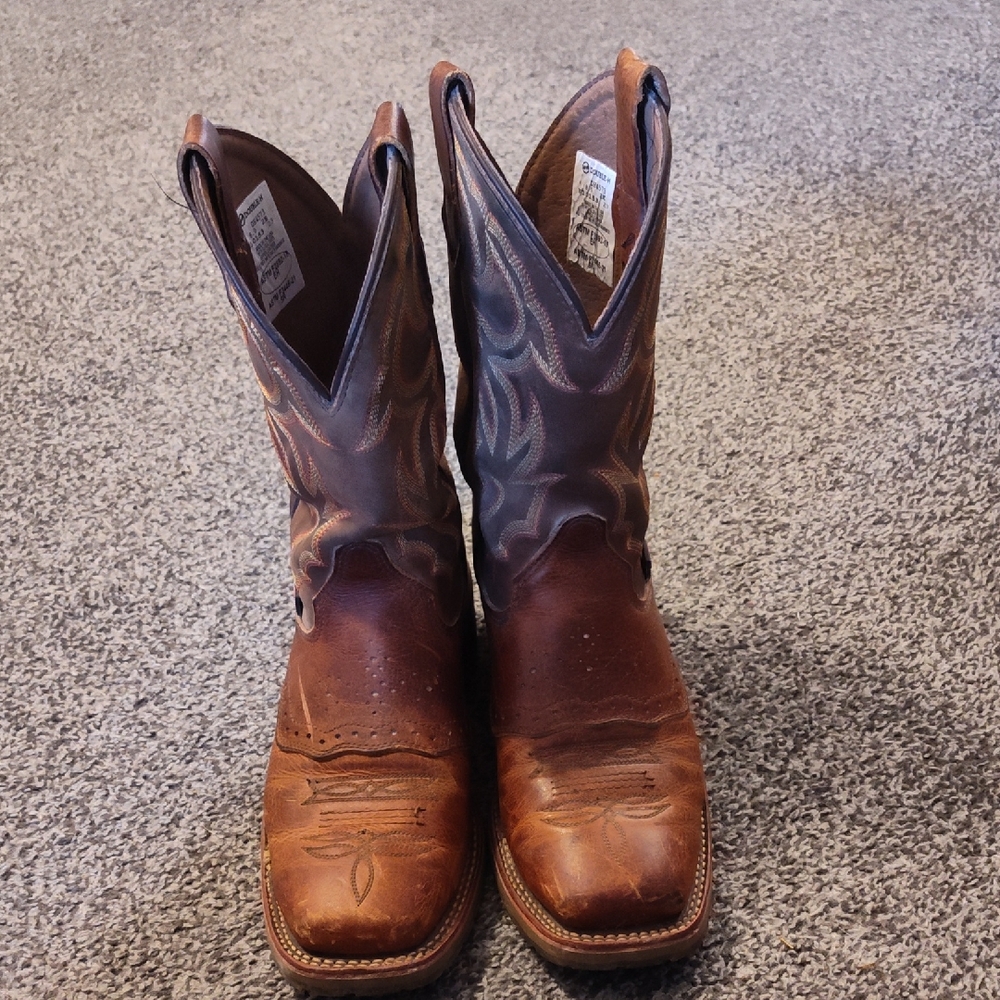 Double H Two-Tone Brown Cowboy Boots